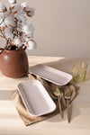Krem Pergamon Kayık Tabak 26 Cm 2 Adet 030