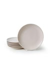 Kumlu Krem Rölyefli Pasta Tabağı 21 Cm 6 Adet Q32