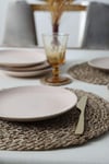 Kumlu Krem Rölyefli Pasta Tabağı 21 Cm 6 Adet Q32