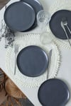 Mat Gri Sardes Pasta Tabağı 22 Cm 6 Adet 959