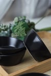 Mat Siyah Kristal Çerezlik / Sosluk 12 Cm 6 Adet 956