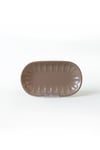 Mat Toprak Taupe Badem Kayık Tabak 22 Cm 2 Adet 977