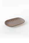 Mat Toprak Taupe Badem Kayık Tabak 22 Cm 2 Adet 977