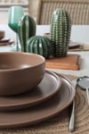 Nordic Mat Toprak Taupe Yemek Takımı 18 Parça 6 Kişilik 977