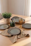 Reaktif Yeşil Line Pasta Tabağı 21 Cm 6 Adet Q84