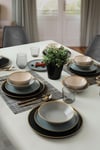 Safir Gri Yemek Takımı 6 Kişilik 24 Parça 624-995