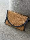 NATURAL LACİVERT CLUTCH