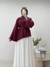 ASİMETRİK KESİM TUNİK BORDO