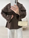 BEBE YAKA DANTELLİ TUNİK KAHVE