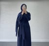 BELDEN BAĞLAMALI ELBİSE LACİVERT