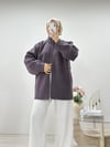 ÇİFT FERMUARLI HIRKA LİLA