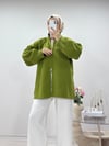 ÇİFT FERMUARLI HIRKA YAĞ YEŞİLİ