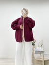 DİK YAKA GABARDİN BOMBER CEKET BORDO
