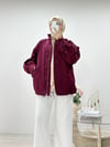 DİK YAKA GABARDİN BOMBER CEKET BORDO
