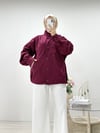 DİK YAKA GABARDİN BOMBER CEKET BORDO