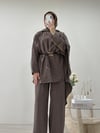 GOLD KEMERLİ ŞALLI TAKIM VİZON
