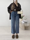 KEMERLİ PAÇASI KESİK JEAN KOYU MAVİ 
