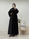 KEMERLİ ŞİFON ABAYA SİYAH