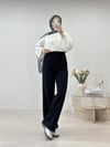ÖNDEN ÇİZGİLİ KUMAŞ PANTOLON LACİVERT