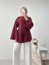 ÖNÜ PENSLİ TENSEL TUNİK BORDO
