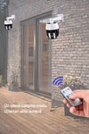 44 Led Sensörlü Solar Lamba 3 Modlu Bahçe Aydınlatma Kumandalı IP65 Su Geçirmez Duvar Lambası
