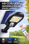 48 COB Led Solar Sokak Lambası Hareket Sensörlü 3 Modlu Bahçe Duvar Aydınlatma Lambası