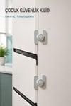 Çocuk Güvenlik Kilidi Güçlü Yapışkanlı Düğmeli Buzdolabı Çekmece Dolap Kapak Kilidi Delmeden Kolay Montaj 1 Adet