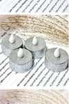 Dekoratif 4 Adet LED Tealight Mum Alev Yanma Efektli Led Işıklı Mum Dekor Alevsiz Mum