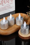 Dekoratif 4 Adet LED Tealight Mum Alev Yanma Efektli Led Işıklı Mum Dekor Alevsiz Mum