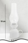 Dekoratif Eski Gaz Görünümlü LED Mum Lamba Alev Efektli Dekor Lamba 18 CM