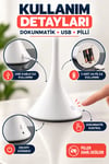 Dokunmatik LED Masa Lambası Dimmerli Esnek Akrobatik Kitap Okuma Ders Çalışma Pilli & USB Kablolu Kullanım