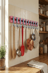Güçlü Yapışkanlı 30 Cm Duvar Askılığı – Delme Gerektirmeyen Banyo & Mutfak Organizer