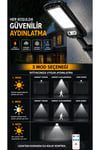 Hareket Sensörlü Solar Duvar Lambası 6 COB LED 3 Modlu Uzaktan Kumandalı Bahçe Dış Mekan Aydınlatma