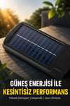 Hareket Sensörlü Solar Duvar Lambası 6 COB LED 3 Modlu Uzaktan Kumandalı Bahçe Dış Mekan Aydınlatma