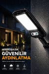 Hareket Sensörlü Solar Duvar Lambası 6 COB LED 3 Modlu Uzaktan Kumandalı Bahçe Dış Mekan Aydınlatma