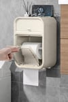 Kapaklı Duvara Monte Banyo Tuvalet Kağıdı Saklama Kutusu Su ve Toz Geçirmez
