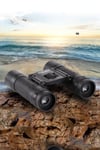 Katlanabilir Taşınabilir Dürbün 25mm Cam Mercekli Askılı Taşıma Çantalı UV Korumalı Lens 10x Dürbün