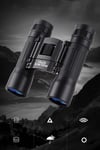 Katlanabilir Taşınabilir Dürbün 25mm Cam Mercekli Askılı Taşıma Çantalı UV Korumalı Lens 10x Dürbün