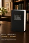 Kitap Görünümlü Metal Kasa Kumbara Gizli Para Biriktirme ve Değerli Eşya Saklama Kutusu Güvenlik Kasa 115x85x45 mm