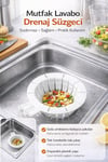 Lavabo Drenaj Süzgeci Tıkanıklık Önleyici Hijyenik Mutfak ve Banyo Filtresi Kolay Temizlik