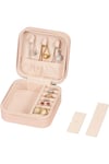 Mini Takı Kutusu Seyahat Tipi Mücevher Çantası Kolye Yüzük Küpe Organizer Takı Düzenleyici ( Beyaz+ Pembe 1'er Adet Gönderilir )