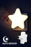 Mini Yıldız Gece Lambası LED Sensörlü Priz Işık Bebek Çocuk Yatak Odası Için Gece Işığı