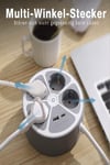 Priz 4 Bölmeli 2 USB Grişli Yuvarlak Çoklu Grup Priz Çocuk Korumalı  Anahtarlı 1.5 Metre Kablolu