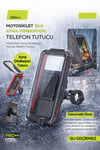 su Geçirmez Motosiklet Telefon Tutucu 2in1 Ayna/Gidon Motosiklet Bisiklet ATV Telefon Tutucu