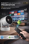 Taşınabilir Akıllı LED Projeksiyon FHD WiFi 6 Kablosuz Görüntü Aktarımlı Ev Sinema Sistemi Ultra HD