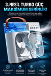Taşınabilir Askılı & Masaüstü Mini Klima USB Hava Soğutucu Sulu Klima Buharlı Vantilatör LED Işıklı 330 ML 3 Mod