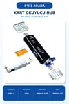 Type-C USB Mikro USB OTG Micro SD Kart Okuyucu Mini Hub Çoklu Adaptör Telefon Tablet Bilgisayar İçin 5 in 1