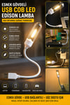 USB LED Kitap Okuma Lambası Esnek USB Masa Lambası Laptop Powerbank Uyumlu Günışığı Gece Işığı
