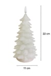 Yılbaşı Dekor LED Mum Parıltılı WAX Mum LED Işıklı Ev Ofis Otel Restoran Dekoratif Yılbaşı Süsü 22cm