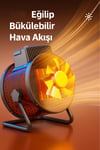 Yüksek Güçlü Hızlı Elektrikli Isıtıcı Fan Otomatik Aşırı Isınma Koruması 3 Kademeli Sessiz 3000W